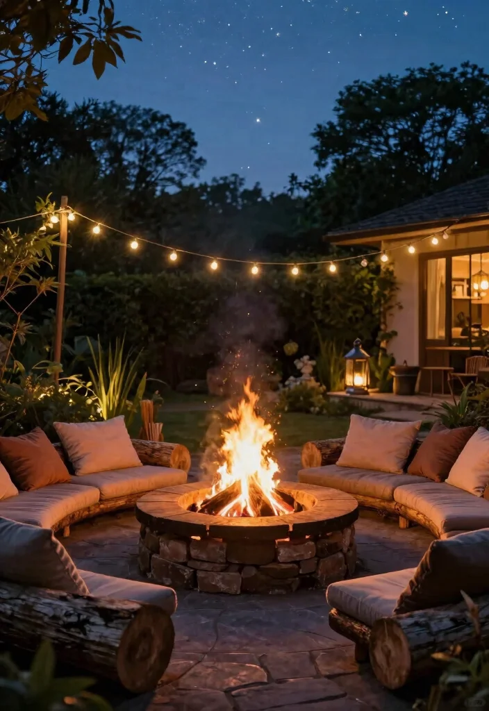 14 1 Acre Backyard Ideas That Maximize Every Inch - 3. Install a Fire Pit 1