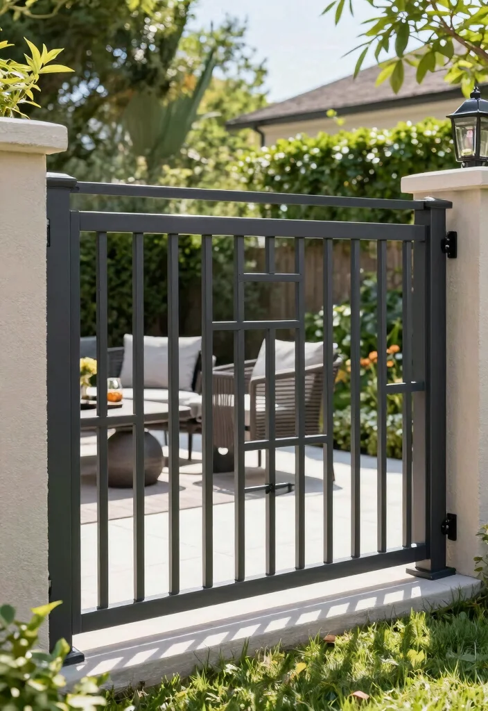 14 Affordable Fence Ideas That Look Expensive 30 14 Affordable Fence Ideas That Look Expensive - 10. Modern Metal Fencing 1