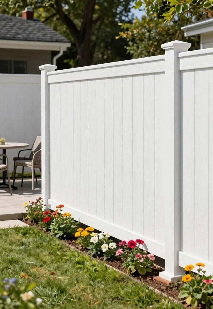 14 Affordable Fence Ideas That Look Expensive 6 14 Affordable Fence Ideas That Look Expensive - 6. Vinyl Privacy Fencing 1