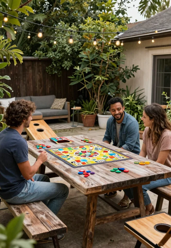 14 Back Deck Decorating Ideas That Feel Cozy & Inviting - 14. Outdoor Games 1