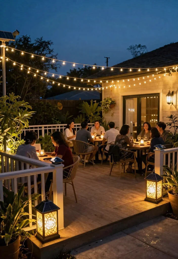 14 Back Deck Decorating Ideas That Feel Cozy & Inviting - 5. Sustainable Lighting 1