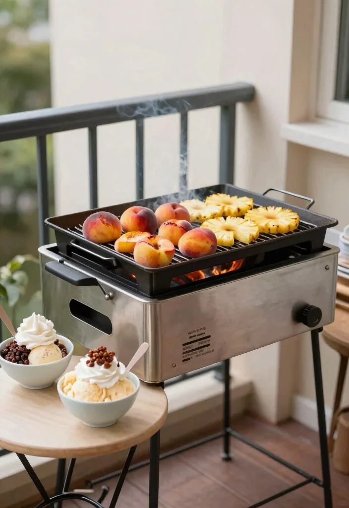 14 Balcony Grill Ideas for the Ultimate Cookout Setup 62 14 Balcony Grill Ideas for the Ultimate Cookout Setup - 12. Grilled Dessert Station 1
