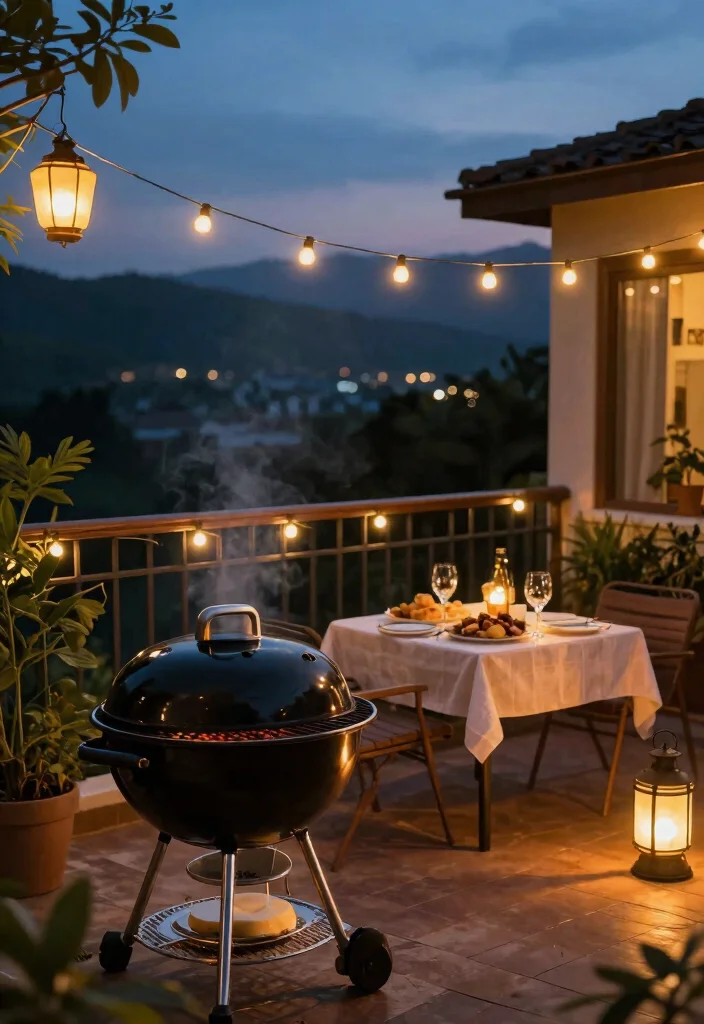 14 Balcony Grill Ideas for the Ultimate Cookout Setup 63 14 Balcony Grill Ideas for the Ultimate Cookout Setup - 13. Creative Lighting Ideas 1