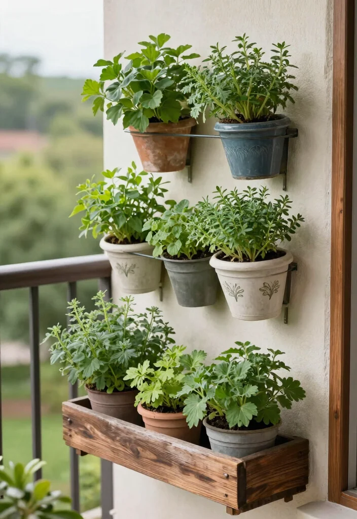 14 Balcony Grill Ideas for the Ultimate Cookout Setup 37 14 Balcony Grill Ideas for the Ultimate Cookout Setup - 7. Vertical Herb Garden 1