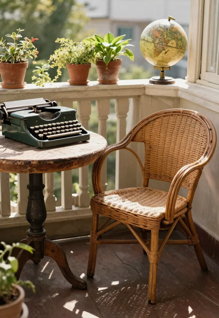 14 Balcony Photoshoot Ideas With Stunning Natural Light - 11. Vintage Charm 1