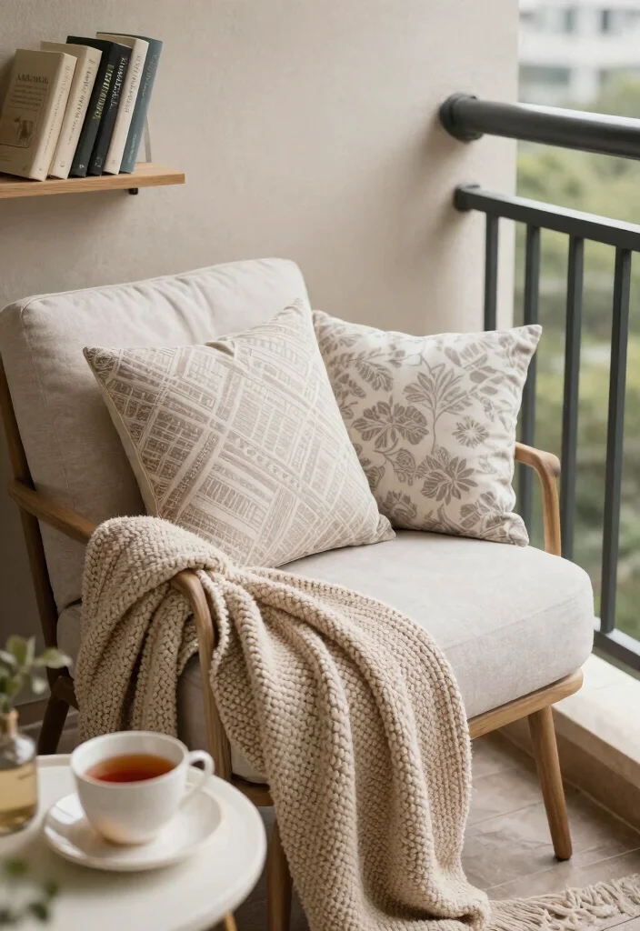 14 Balcony Photoshoot Ideas With Stunning Natural Light - 3. Cozy Reading Nook 1