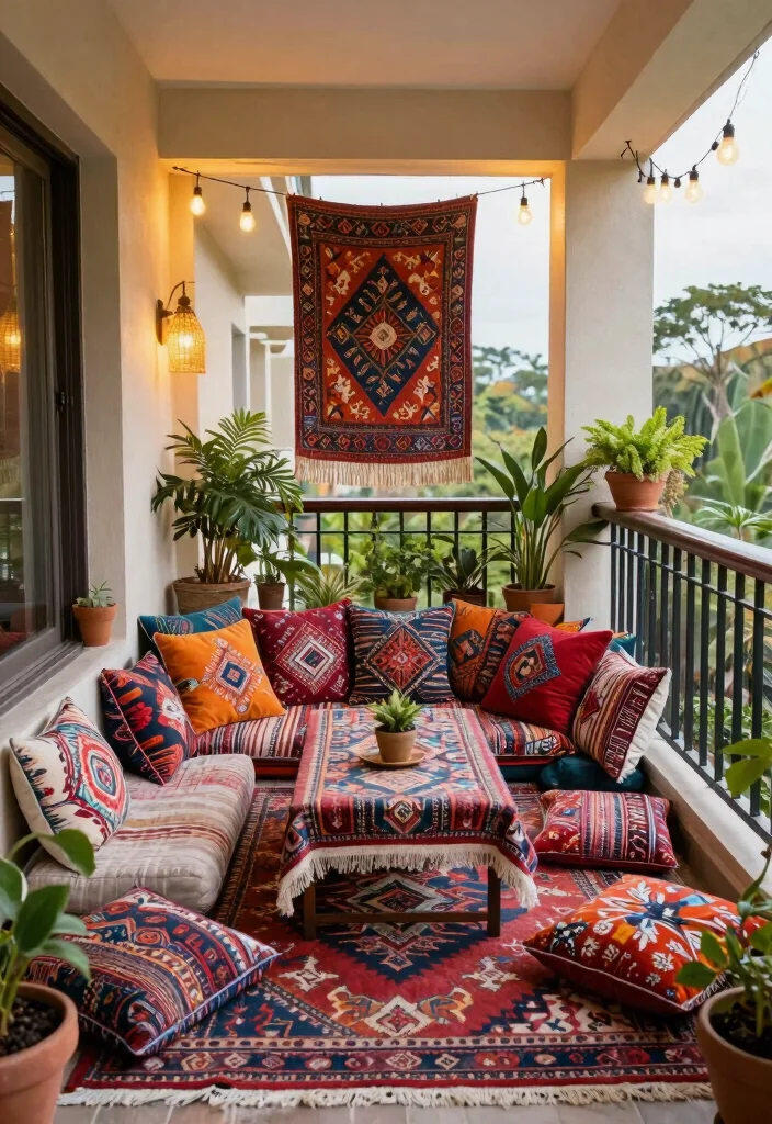 14 Balcony Photoshoot Ideas With Stunning Natural Light - 6. Bohemian Vibes 1