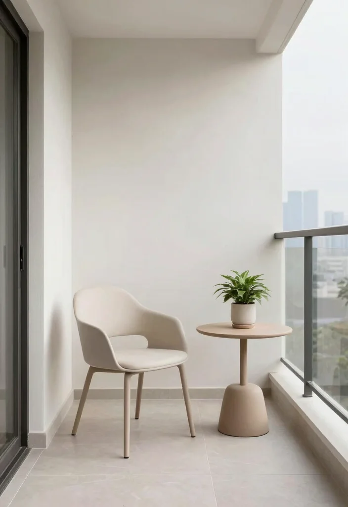 14 Balcony Photoshoot Ideas With Stunning Natural Light - 7. Minimalist Serenity 1