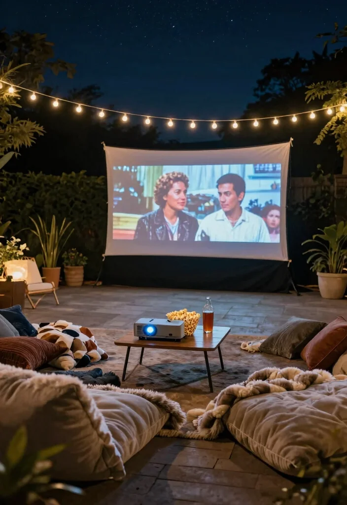 14 Cozy Patio Ideas That Feel Like a Retreat 40 14 Cozy Patio Ideas That Feel Like a Retreat - 10. Outdoor Movie Night Setup 1