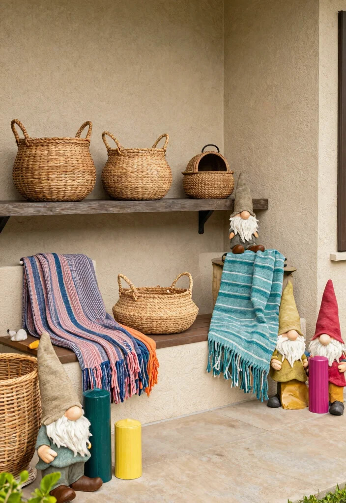 14 Cozy Patio Ideas That Feel Like a Retreat 53 14 Cozy Patio Ideas That Feel Like a Retreat - 13. Playful Accessories with Textures 1