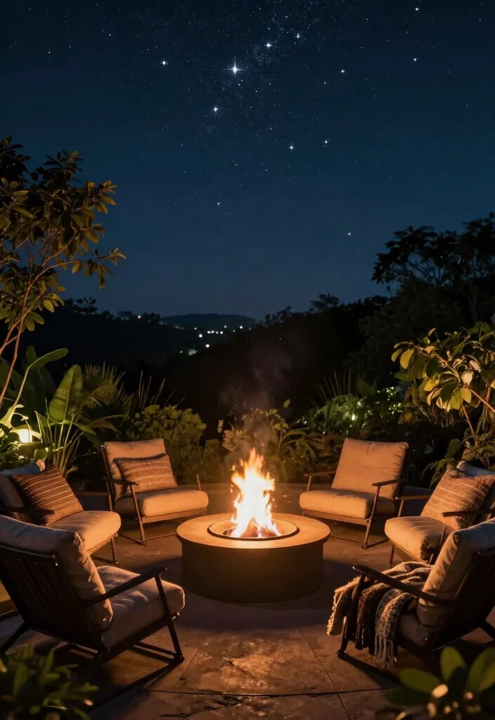 14 Fire Pit Garden Ideas That Feel Warm & Welcoming - 13. Fire Pit with Open Sky View 1