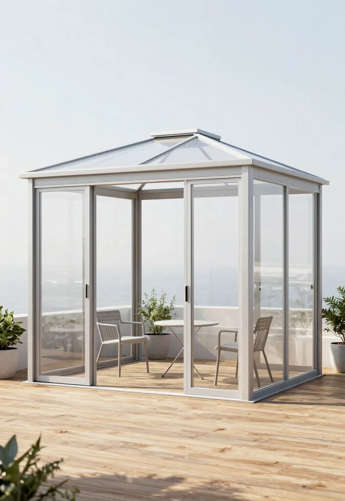 14 Gazebo Ideas Terrace Spaces Will Love - 1. Minimalist Marvel 1