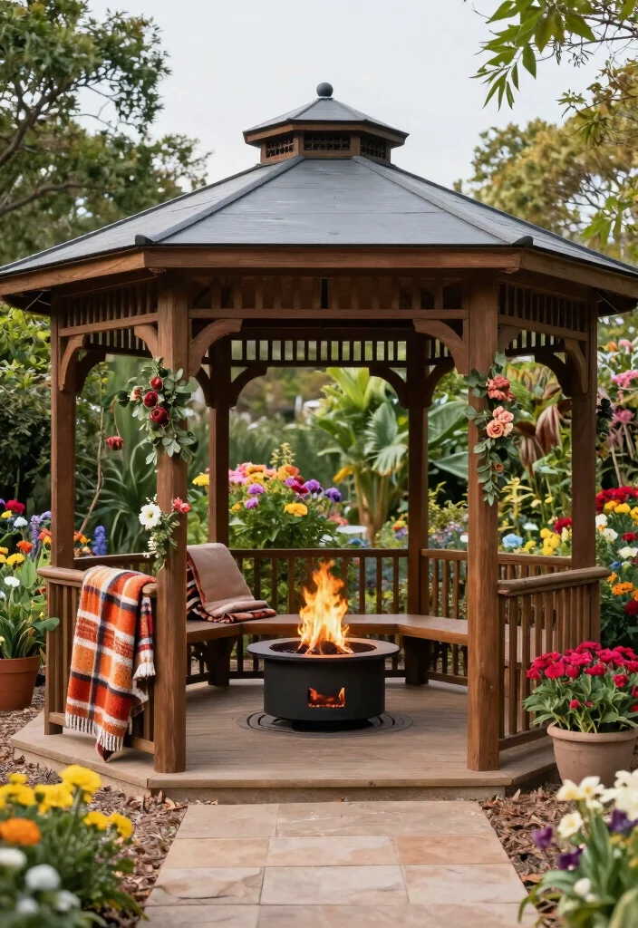 14 Gazebo Ideas Terrace Spaces Will Love - 14. Seasonal Sanctuary 1