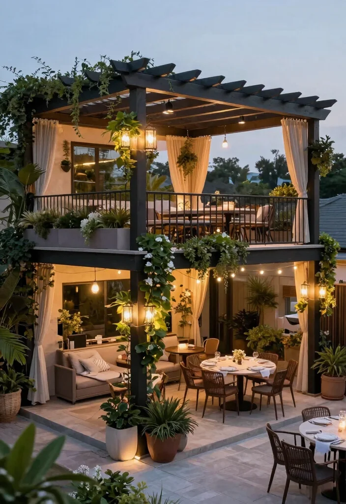 14 Small Pergola Ideas That Maximize Compact Spaces - 11. Multi-Level Pergola 1