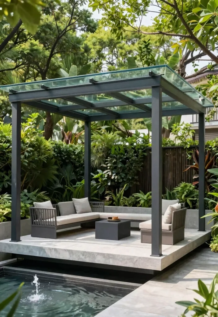 14 Small Pergola Ideas That Maximize Compact Spaces - 6. Floating Pergola Design 1