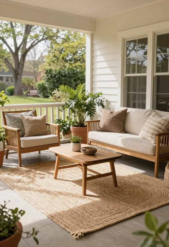 14 Spring Front Porch Ideas for a Fresh Seasonal Look 25 14 Spring Front Porch Ideas for a Fresh Seasonal Look - 5. Natural Rugs 1
