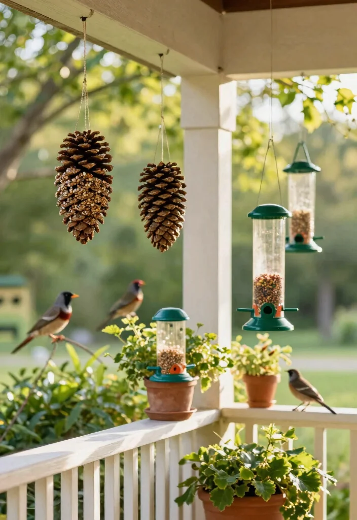 14 Spring Front Porch Ideas for a Fresh Seasonal Look 37 14 Spring Front Porch Ideas for a Fresh Seasonal Look - 7. DIY Bird Feeders 1