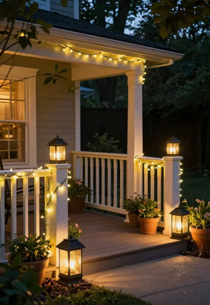14 Spring Front Porch Ideas for a Fresh Seasonal Look 39 14 Spring Front Porch Ideas for a Fresh Seasonal Look - 9. Sustainable Lighting Solutions 1