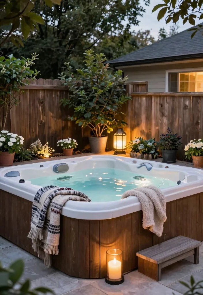 15 Backyard Spa Ideas Hot Tubs That Feel Luxurious - 12. Seasonal Decor Changes 1