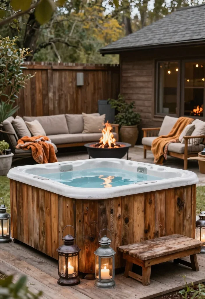 15 Backyard Spa Ideas Hot Tubs That Feel Luxurious - 4. Rustic Charm 1