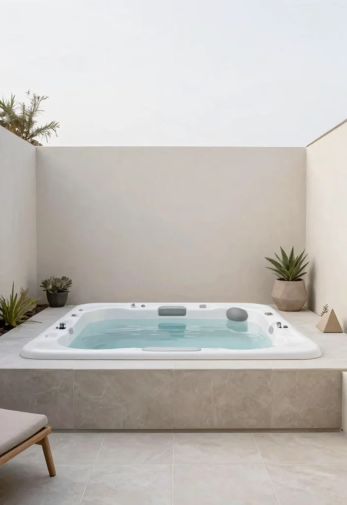 15 Backyard Spa Ideas Hot Tubs That Feel Luxurious - 7. Modern Minimalism 1