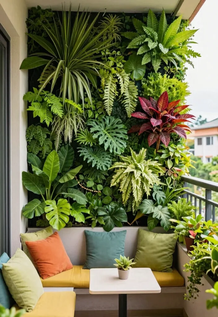 15 Balcony Covering Ideas From Rain That Still Look Chic 16 15 Balcony Covering Ideas From Rain That Still Look Chic - 6. Chic Vertical Gardens as Natural Barriers 1