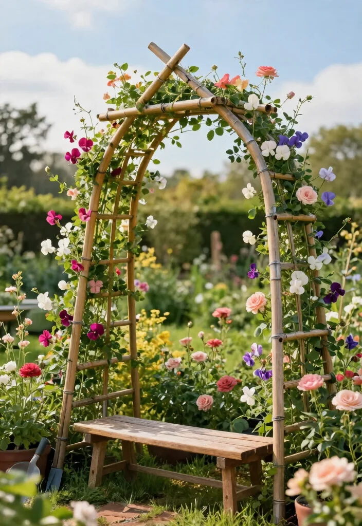 15 Bamboo Trellis Ideas That Add Natural Texture 1 15 Bamboo Trellis Ideas That Add Natural Texture - 1. Classic A-Frame Trellis 1