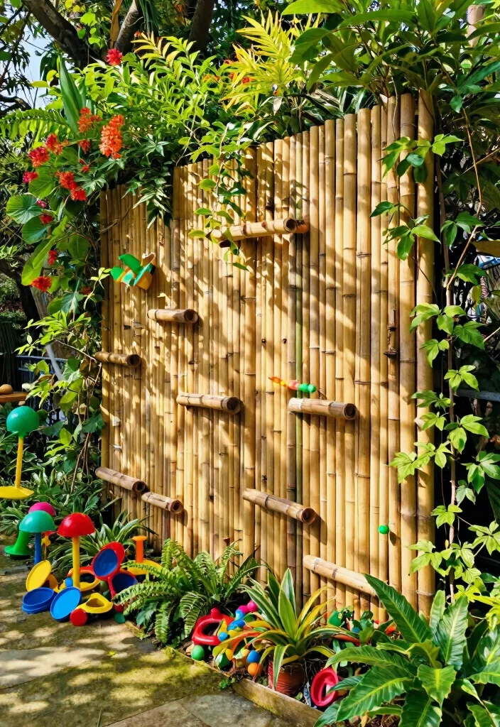 15 Bamboo Trellis Ideas That Add Natural Texture 33 15 Bamboo Trellis Ideas That Add Natural Texture - 13. Bamboo Climbing Wall 1