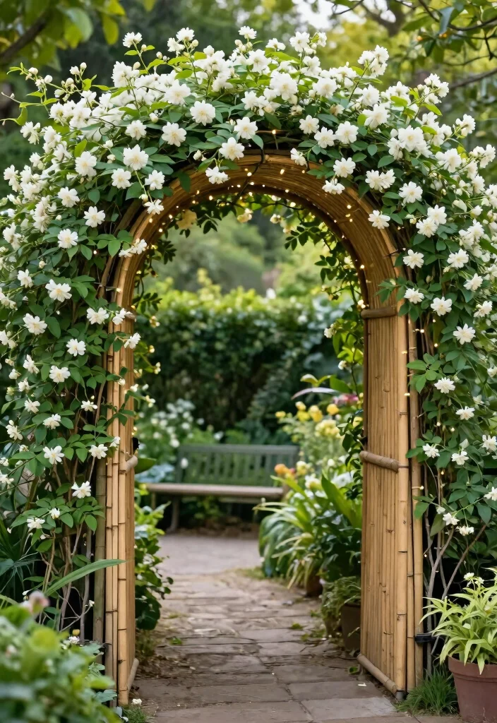 15 Bamboo Trellis Ideas That Add Natural Texture 23 15 Bamboo Trellis Ideas That Add Natural Texture - 3. Archway Bamboo Trellis 1