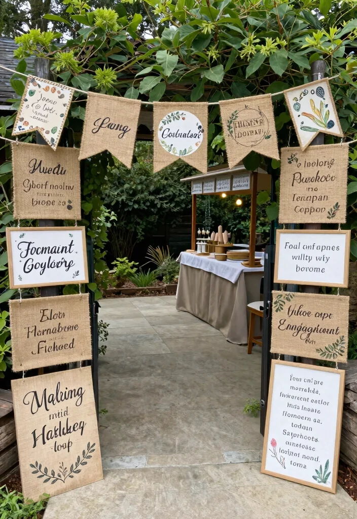 15 Engagement Party Ideas Backyard Hosts Will Love 30 15 Engagement Party Ideas Backyard Hosts Will Love - 10. Handmade Banners and Signs 1