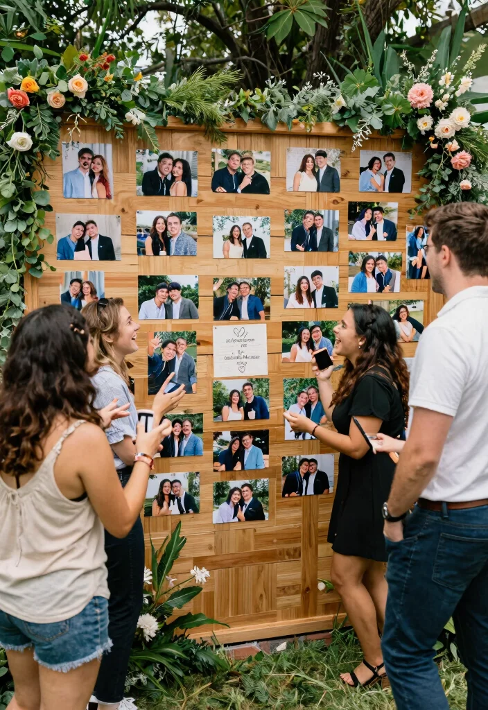 15 Engagement Party Ideas Backyard Hosts Will Love 53 15 Engagement Party Ideas Backyard Hosts Will Love - 13. Group Photo Wall 1