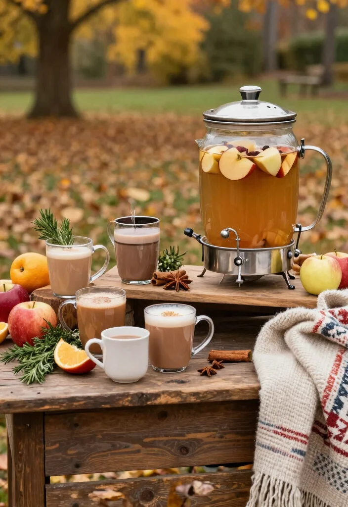 15 Fall Patio Decorating Ideas That Capture Autumn Vibes 63 15 Fall Patio Decorating Ideas That Capture Autumn Vibes - 13. Warm Autumn Drinks Station 1