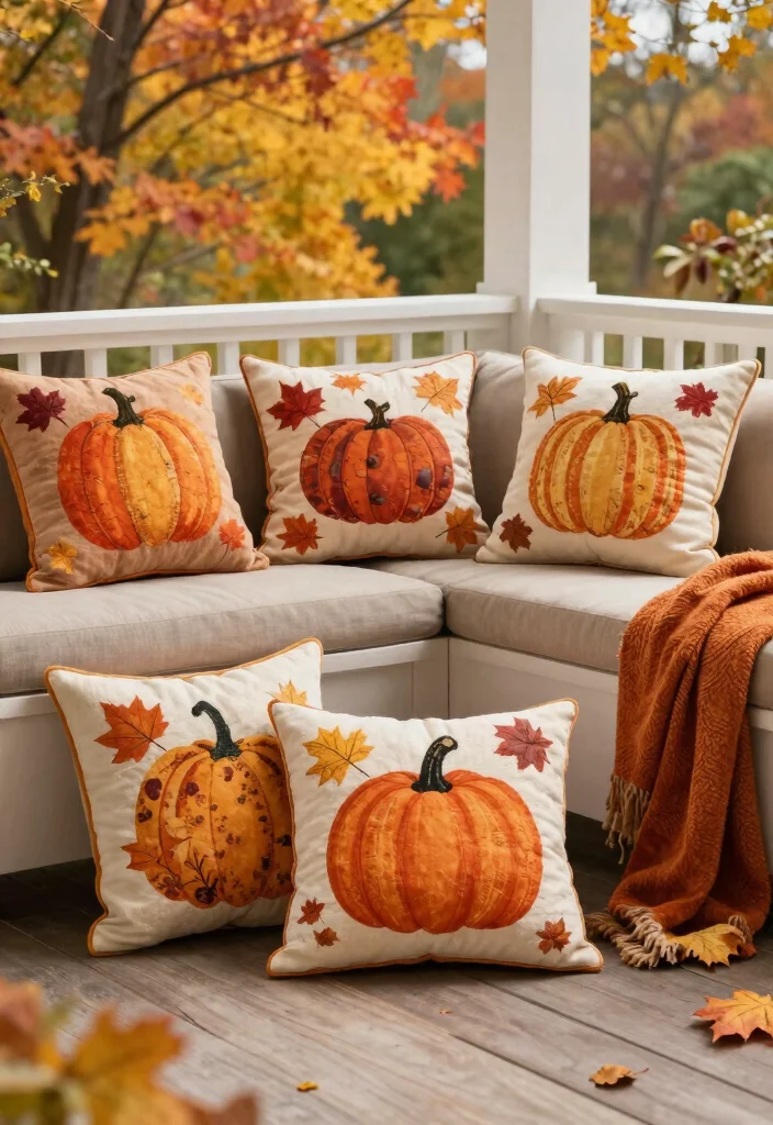15 Fall Patio Decorating Ideas That Capture Autumn Vibes 64 15 Fall Patio Decorating Ideas That Capture Autumn Vibes - 14. Fall-Themed Throw Pillows 1