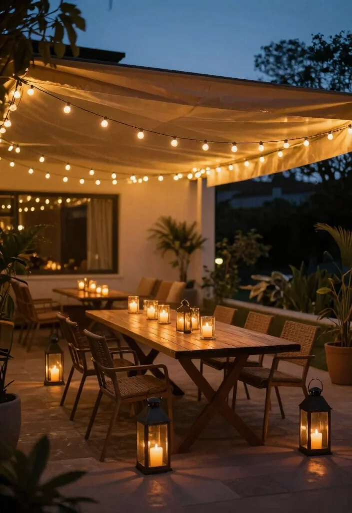 15 Fall Patio Decorating Ideas That Capture Autumn Vibes 13 15 Fall Patio Decorating Ideas That Capture Autumn Vibes - 3. Warm Lighting Options 1