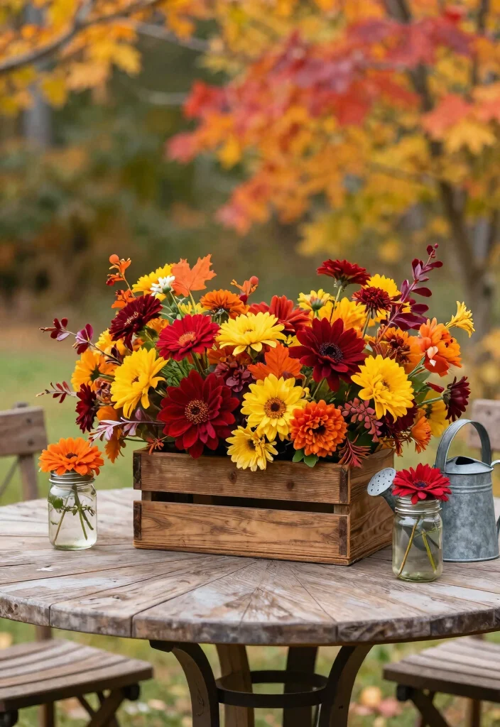 15 Fall Patio Decorating Ideas That Capture Autumn Vibes 14 15 Fall Patio Decorating Ideas That Capture Autumn Vibes - 4. Colorful Fall Flower Arrangements 1