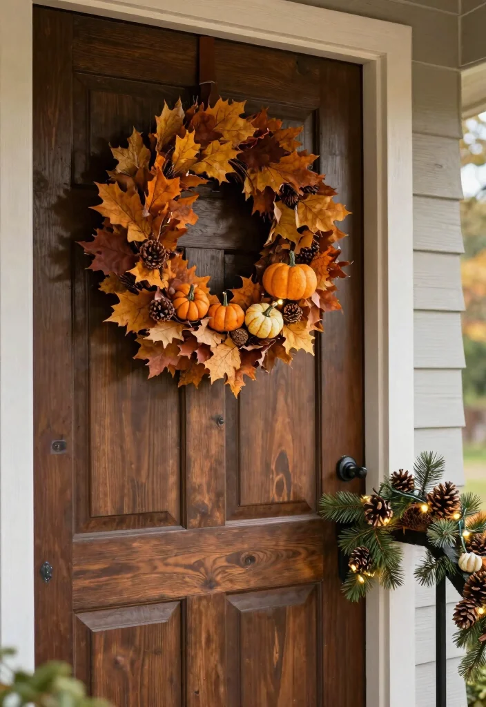 15 Fall Patio Decorating Ideas That Capture Autumn Vibes 37 15 Fall Patio Decorating Ideas That Capture Autumn Vibes - 7. Seasonal Wreaths and Garlands 1