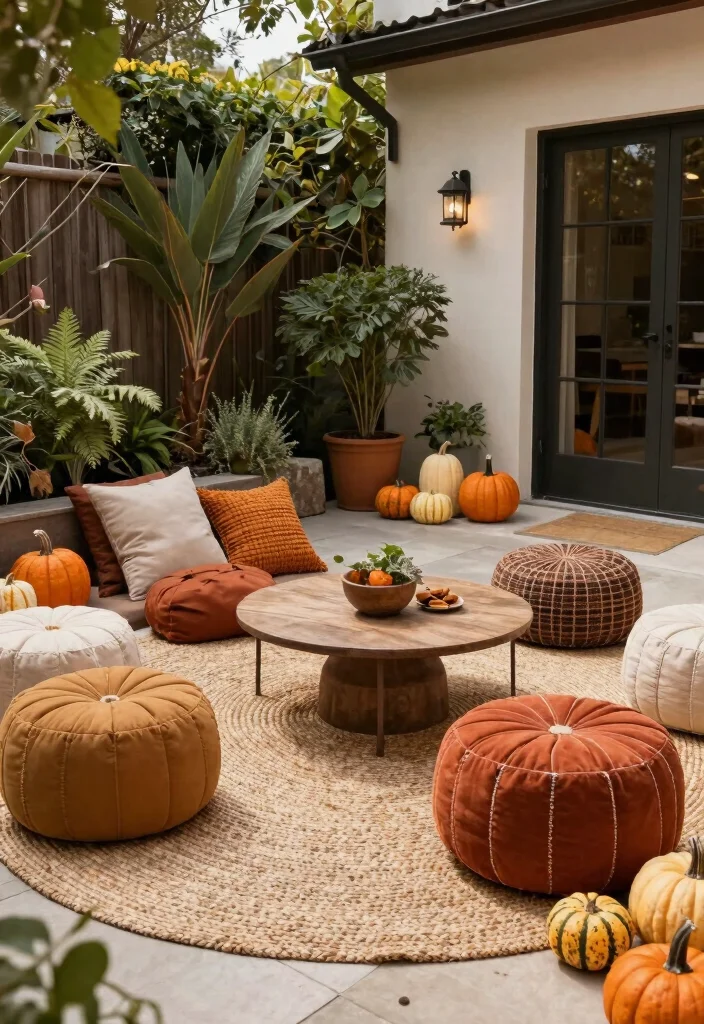 15 Fall Patio Decorating Ideas That Capture Autumn Vibes 38 15 Fall Patio Decorating Ideas That Capture Autumn Vibes - 8. Textured Rugs 1