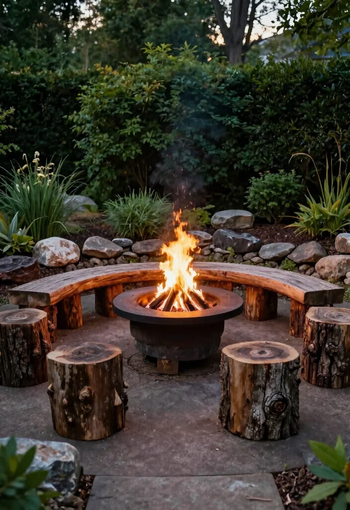 15 Farmhouse Landscaping Ideas With Rustic Charm - 12. Cozy Fire Pit Areas 1