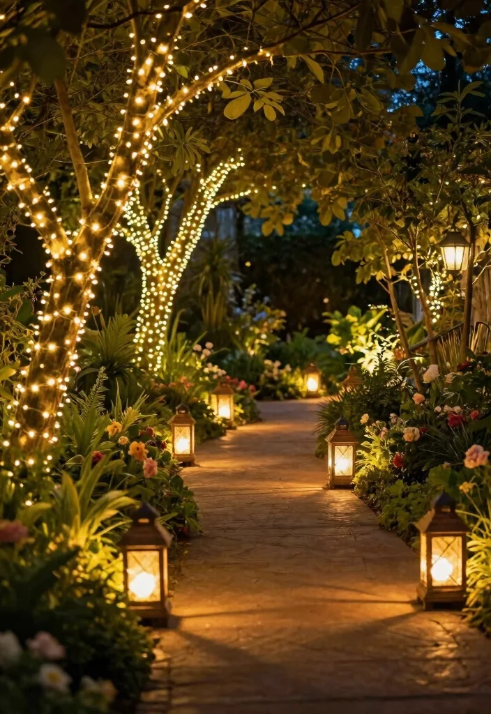 15 Farmhouse Landscaping Ideas With Rustic Charm - 9. Rustic Lighting Solutions 1