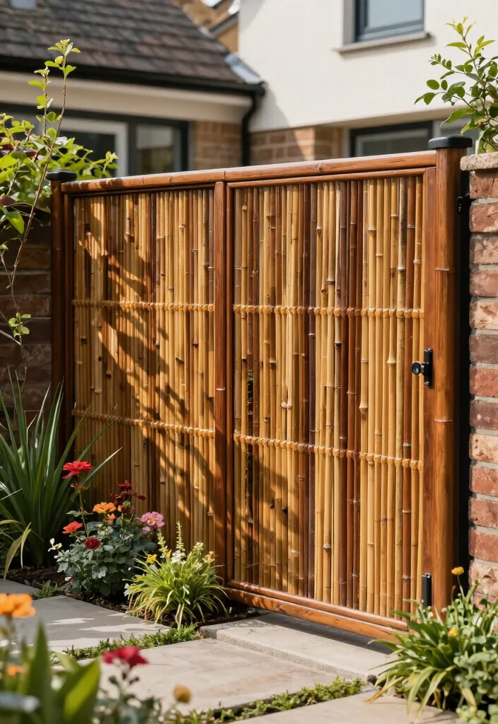 15 Front Garden Fence Ideas UK Homes Will Love 3 15 Front Garden Fence Ideas UK Homes Will Love - 3. Bamboo Fencing 1