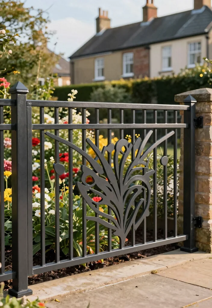 15 Front Garden Fence Ideas UK Homes Will Love 14 15 Front Garden Fence Ideas UK Homes Will Love - 4. Metal Garden Fencing 1