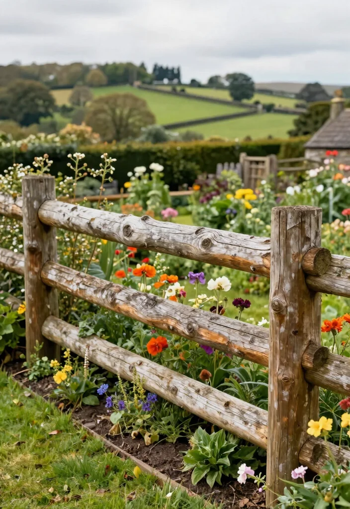 15 Front Garden Fence Ideas UK Homes Will Love 29 15 Front Garden Fence Ideas UK Homes Will Love - 9. Rustic Rail Fence 1