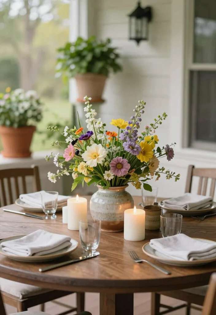 15 Front Porch Ideas Spring Lovers Will Adore - 11. Simple Centerpiece for Tables 1