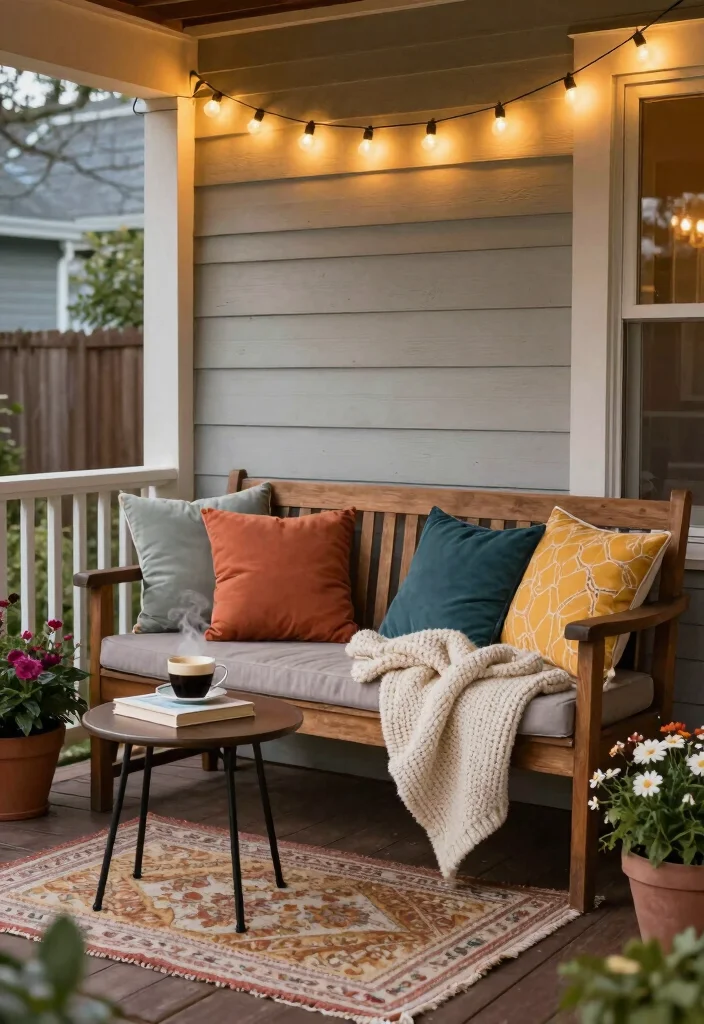 15 Front Porch Ideas Spring Lovers Will Adore - 2. Cozy Seating Nook 1