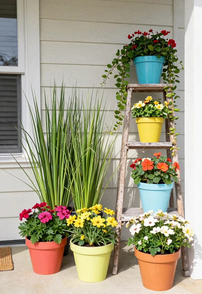 15 Front Porch Ideas Spring Lovers Will Adore - 4. Potted Delight 1
