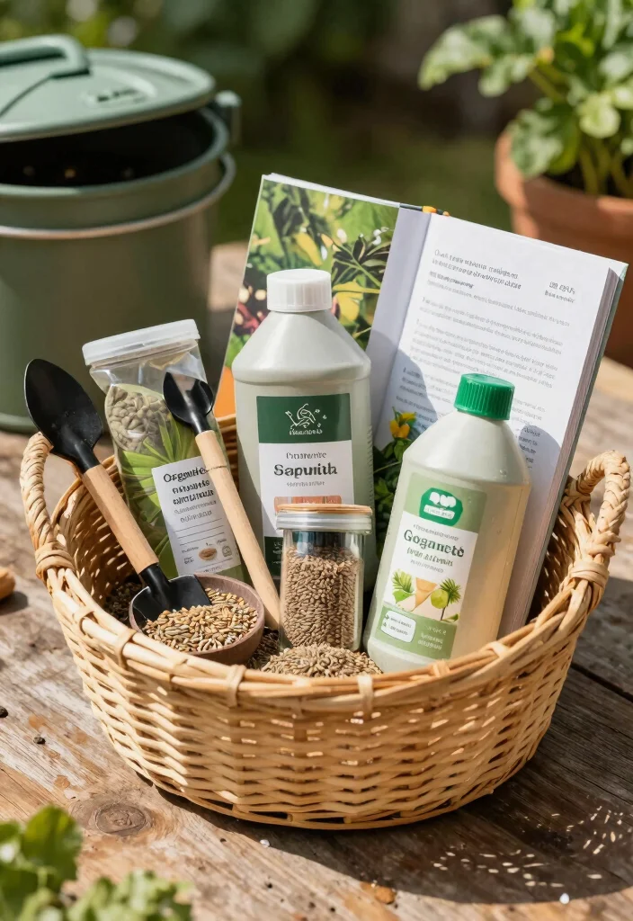 15 Gardening Basket Ideas Gift Lovers Will Adore - 12. Organic Gardening Essentials Basket 1