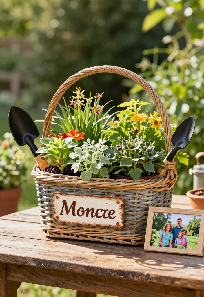 15 Gardening Basket Ideas Gift Lovers Will Adore - 15. Personalized Gardening Basket 1