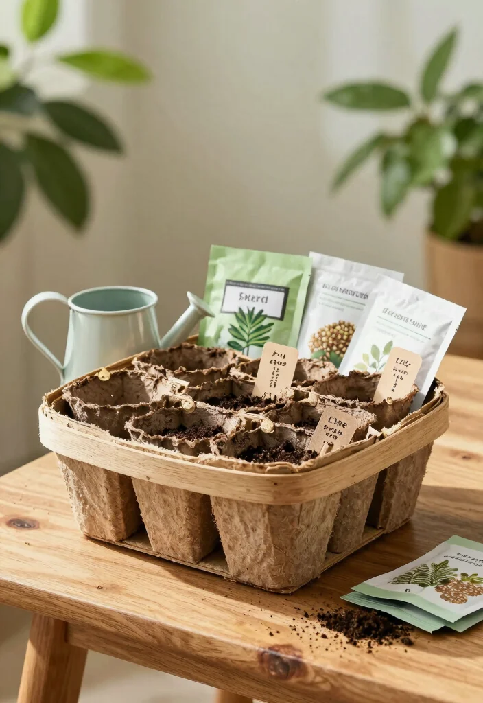 15 Gardening Basket Ideas Gift Lovers Will Adore - 6. Eco-Friendly Seed Starter Basket 1