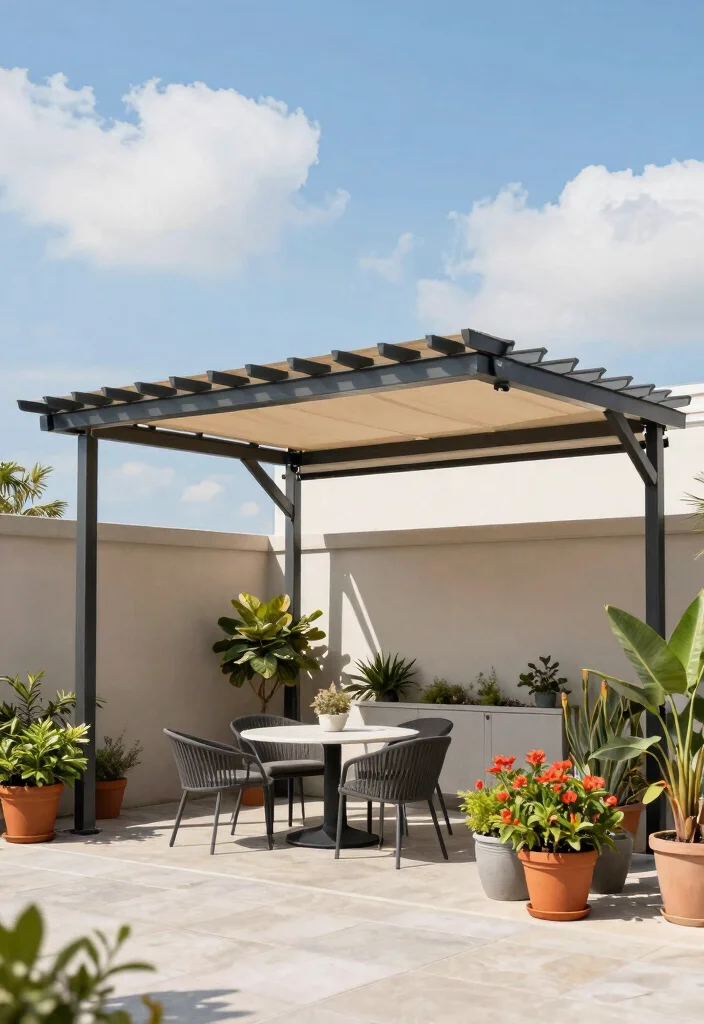 15 Pergola Cover Ideas Waterproof & Stylish - 1. Retractable Canopy 1