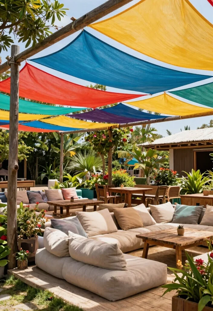 15 Pergola Cover Ideas Waterproof & Stylish - 11. Canvas Tarps 1